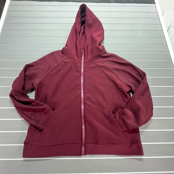 Vital Life Tops - Vital‎ Life Burgundy Full Zip Hoodie Athletic Jacket Women's 1XL